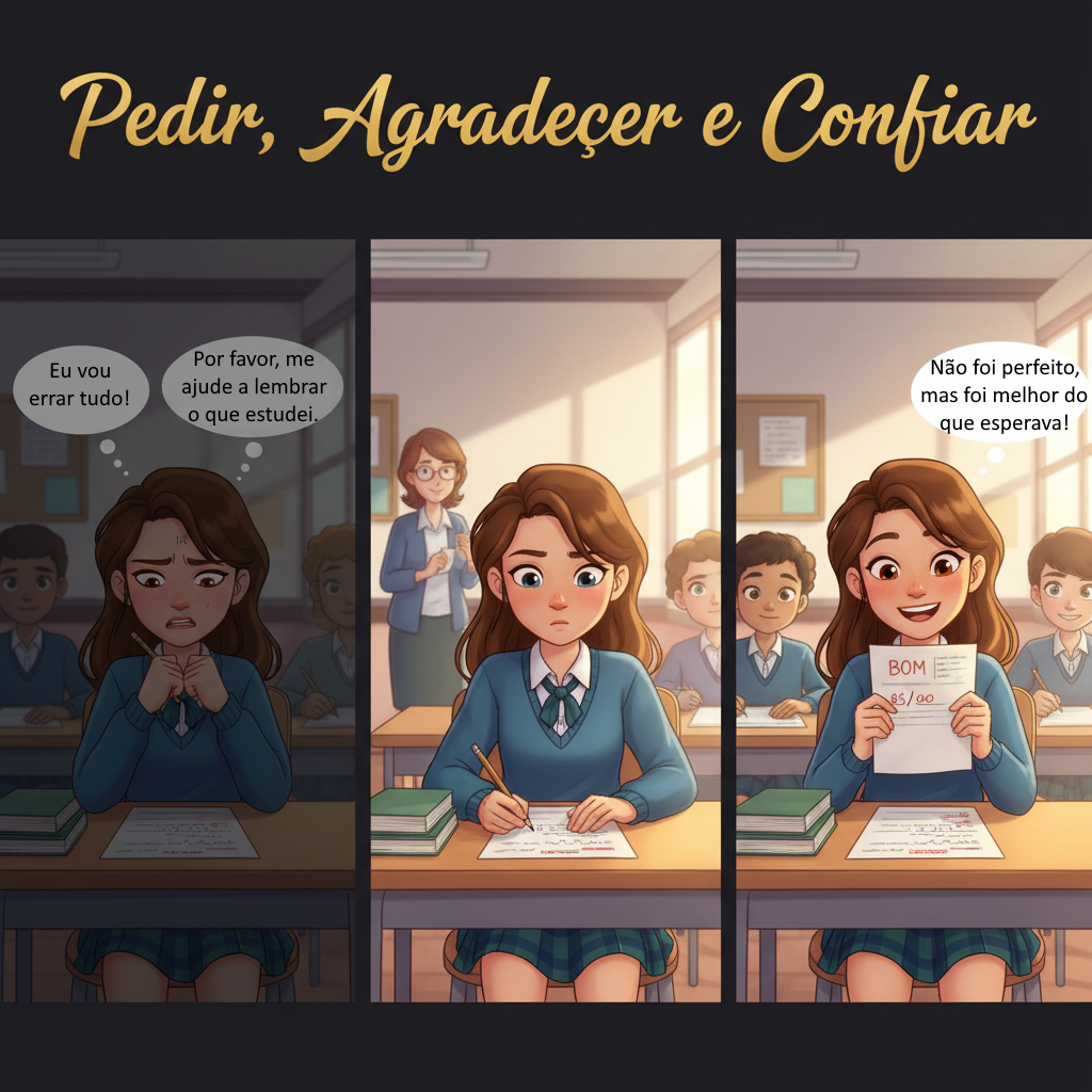 Ilustração do capítulo: “Pedir, Agradecer e Confiar”